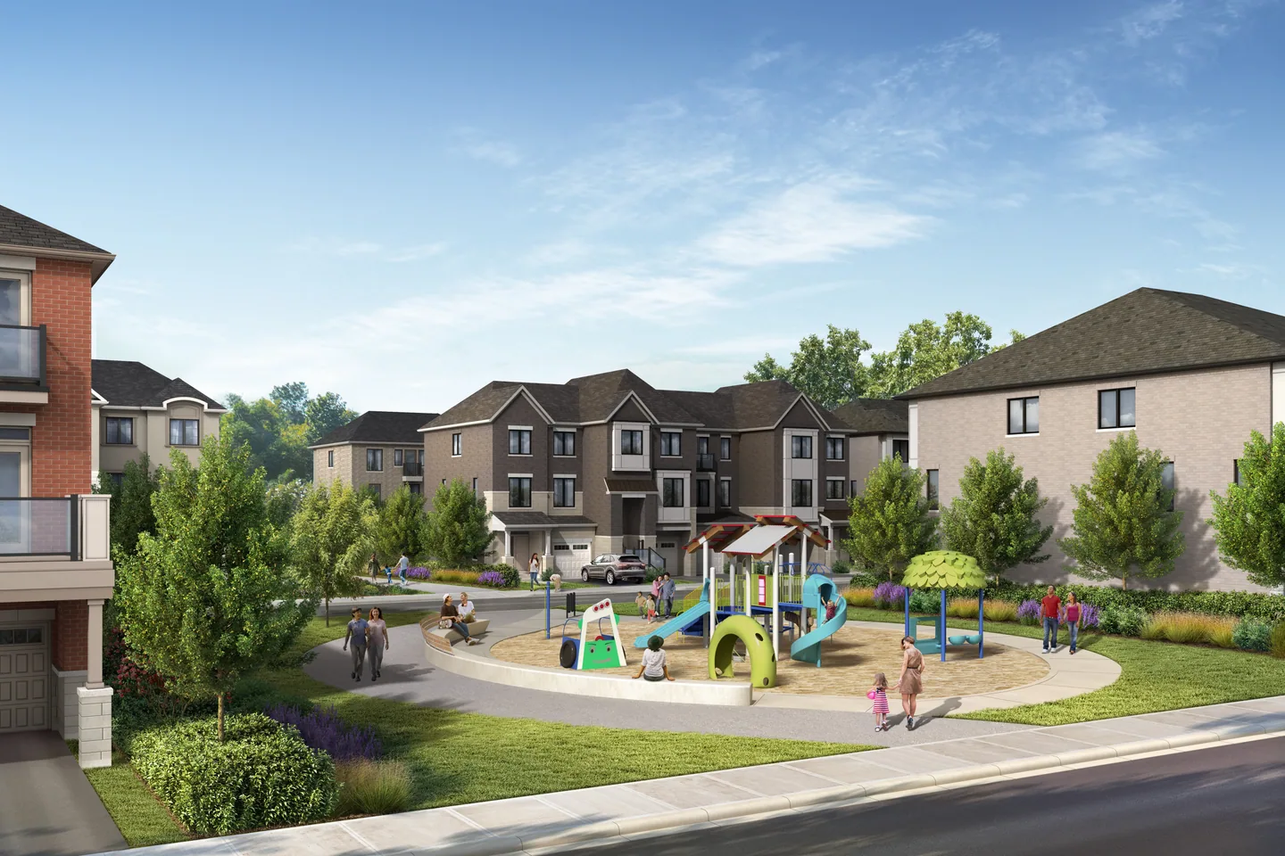 Artist's rendering of the amenity park at The Nine